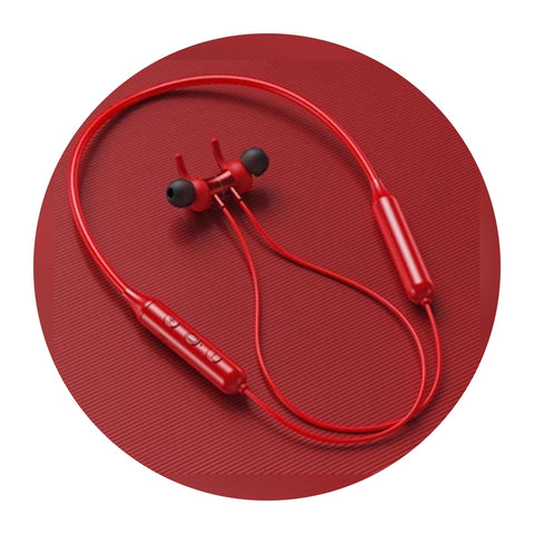 Bluetooth Earphones Magnetic Sports Running Headset IPX5 Waterproof Earbuds - Red or Black Color