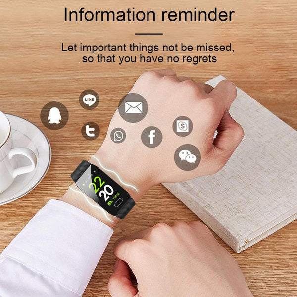 Smart Band Weather Display Blood Pressure Heart Rate Monitor Fitness Tracker