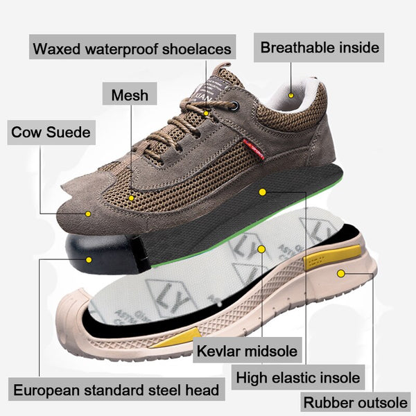 Safety Shoes, Steel Toe Sneakers, Safety Work Boots Outdoor