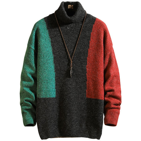 Men's Sweater Winter Turtleneck Wool Pullover