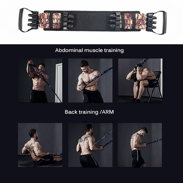 BEST DEAL: Adjustable Resistance Band Bench Press Removable Chest Muscle Builder