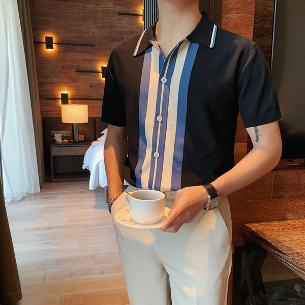 Short-Sleeved Knit POLO Shirt