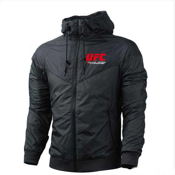 UFC High Street Men's Black Jacket with red logo