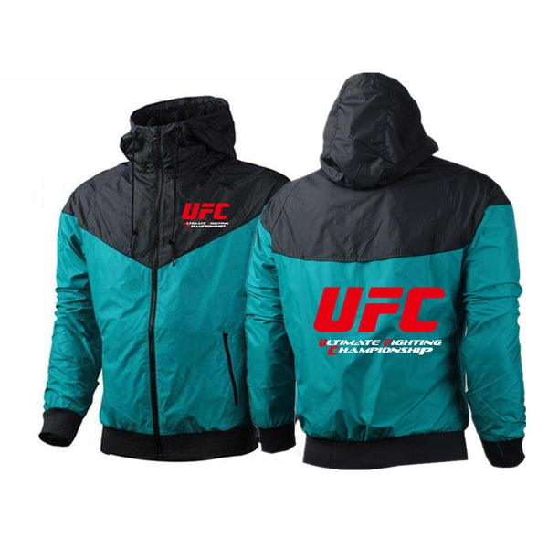 UFC High Street Men's Blue Jacket with red logo