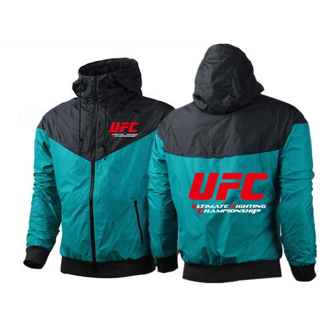 UFC High Street Men's Blue Jacket with red logo